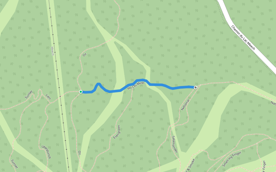 Ho Chi Minh walking route map in Chelsea