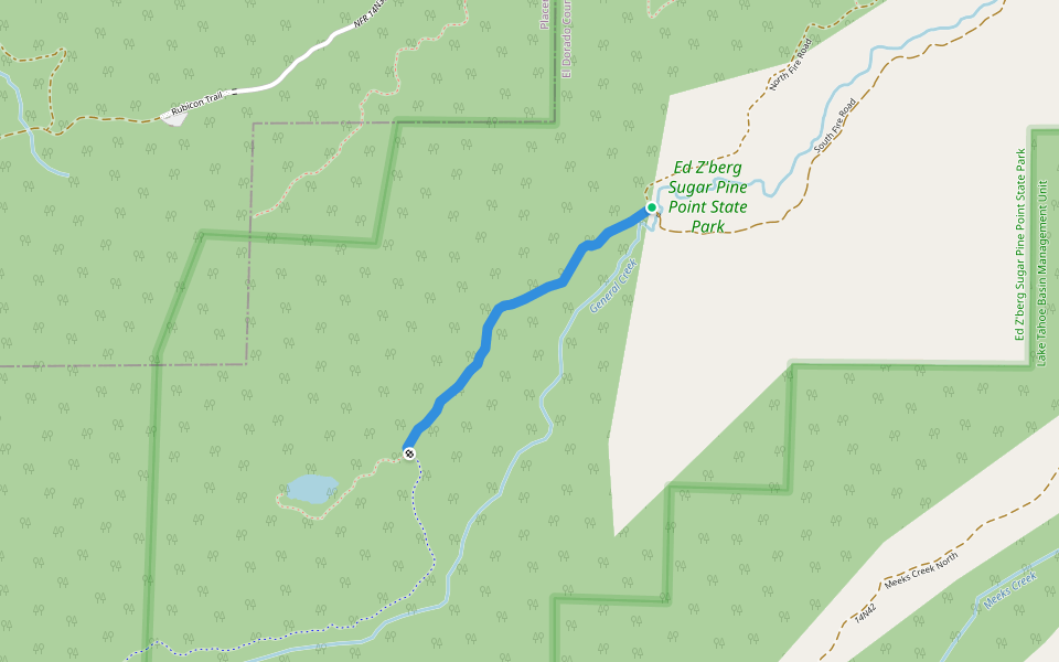 Lily Pond Trail walking route map in Tahoma