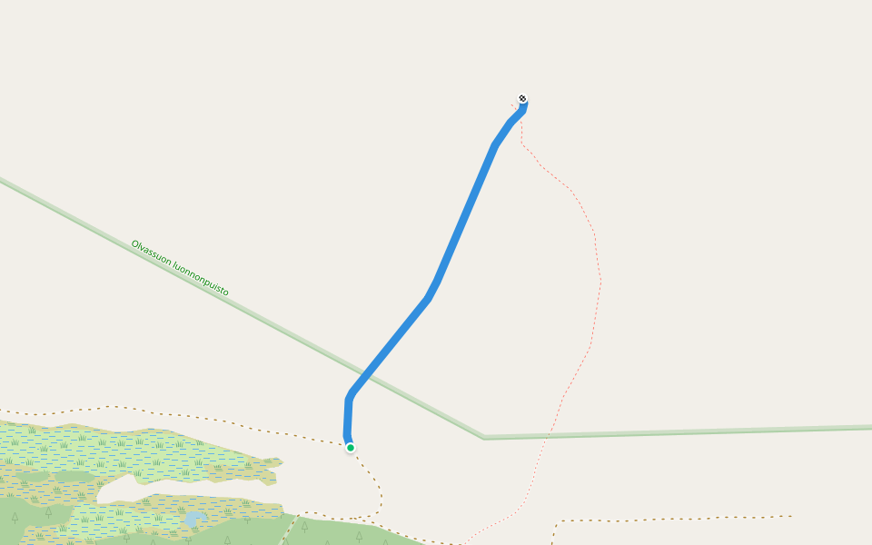 luontopolku walking route map in Pellonpää