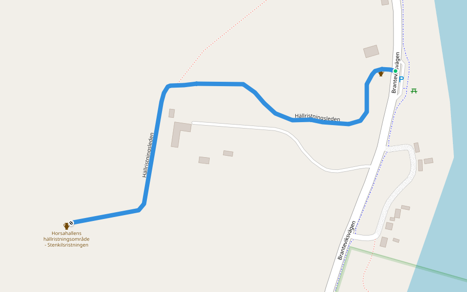 Hällristningsleden walking route map in Simrishamn