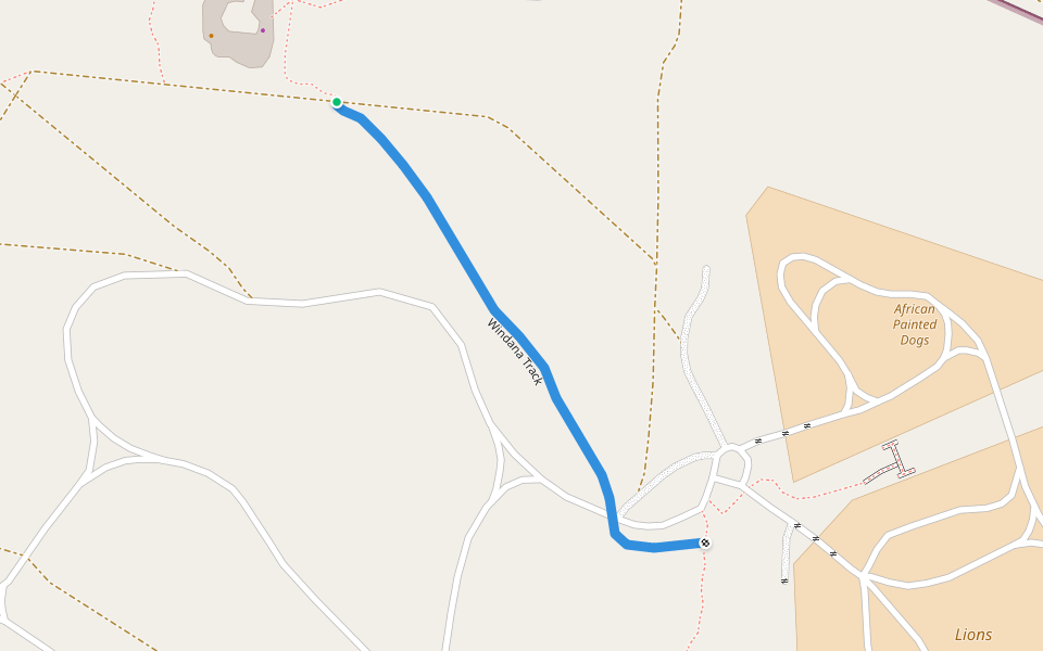 Windana Track walking route map in Monarto
