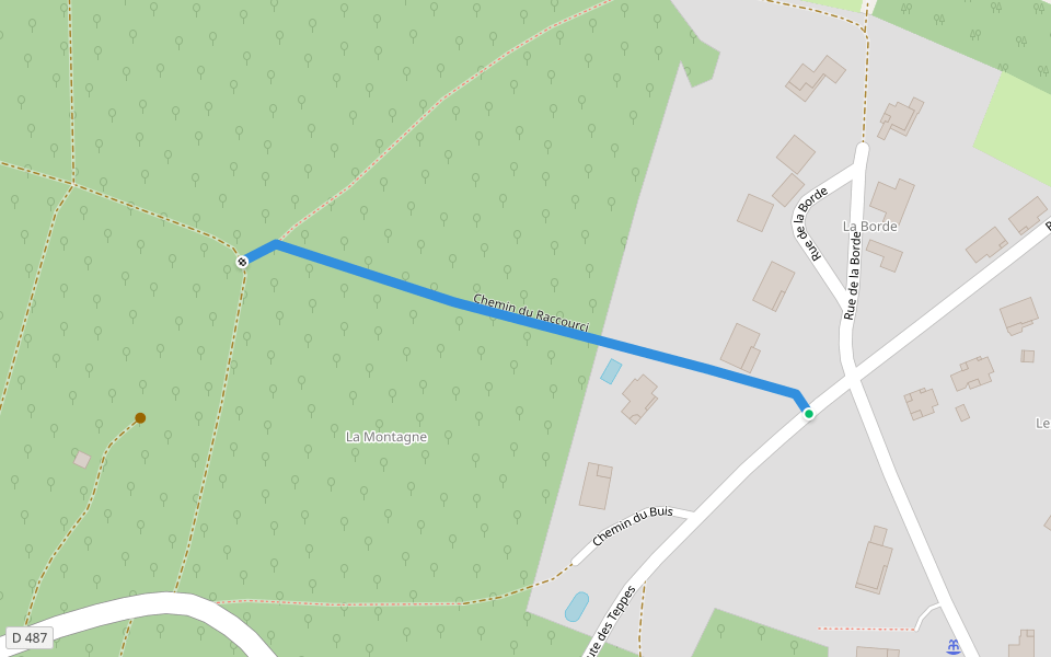 Chemin du Raccourci walking route map in Saint-Gengoux-de-Scissé