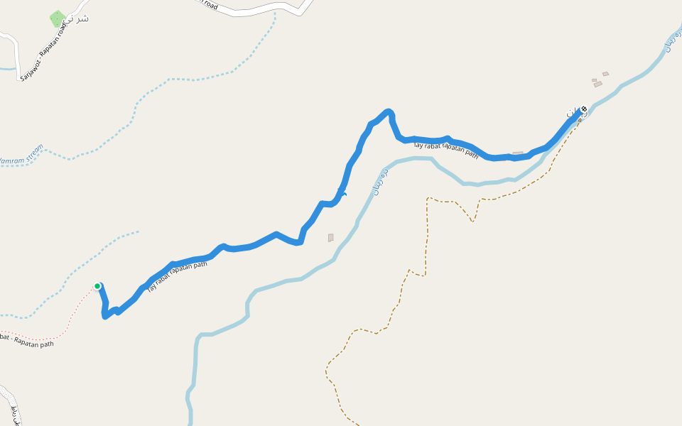 Tay rabat rapatan path walking route map in Gharmawak