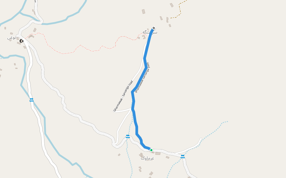 gharmawak sarsanga path walking route map in Gharmawak