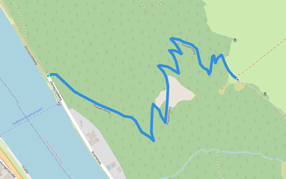 Frauensteig walking route map in Kramesau