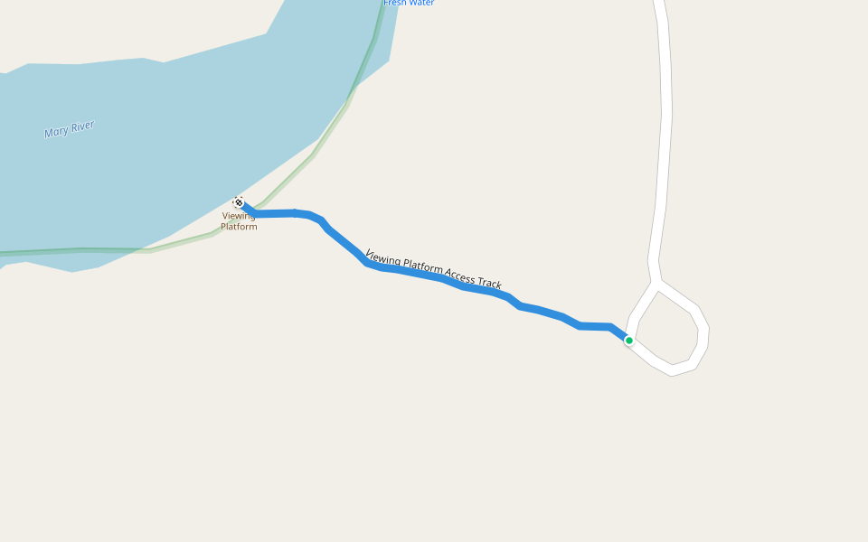 Viewing Platform Access Track walking route map in Point Stuart