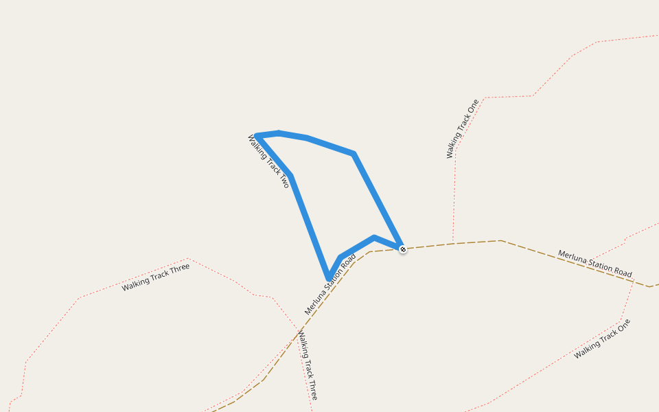 Walking Track Two walking route map in Archer River