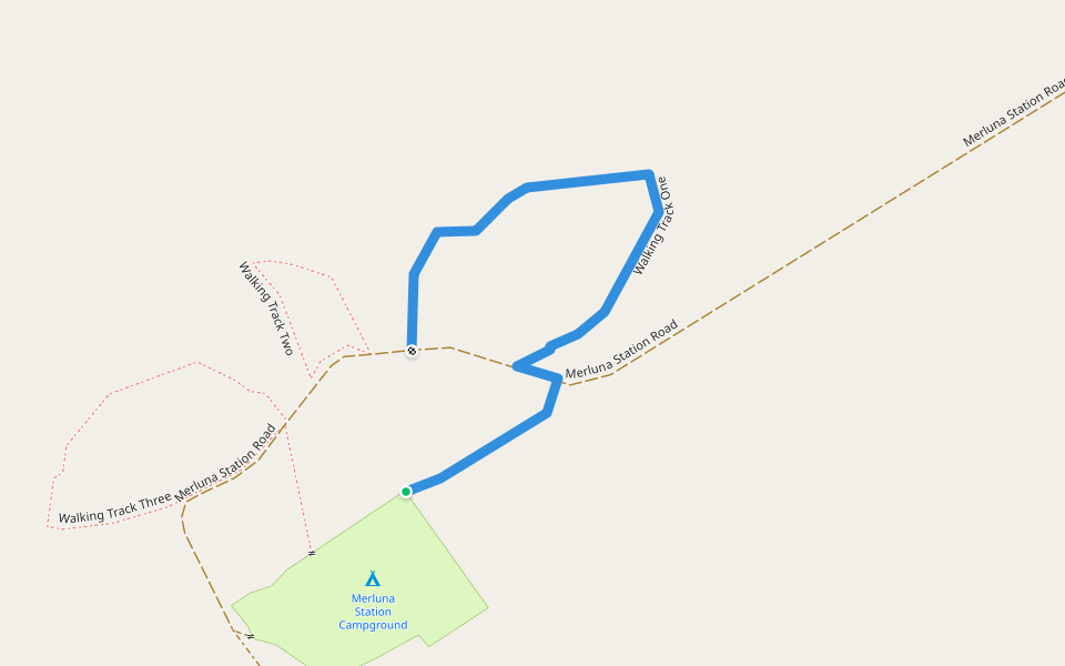 Walking Track One walking route map in Archer River