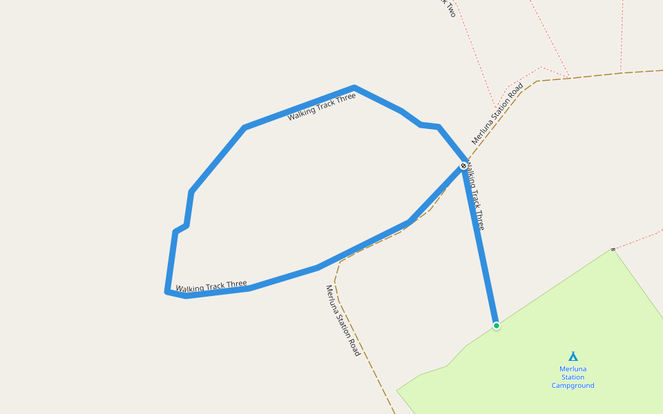 Walking Track Three walking route map in Archer River