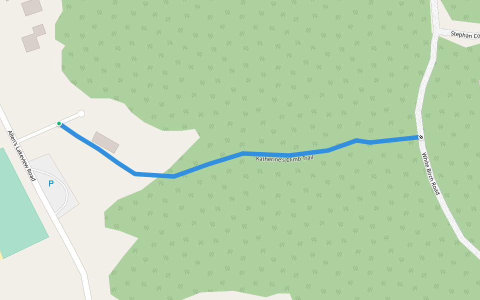 Katherine's Climb Trail walking route map in Beaver Island