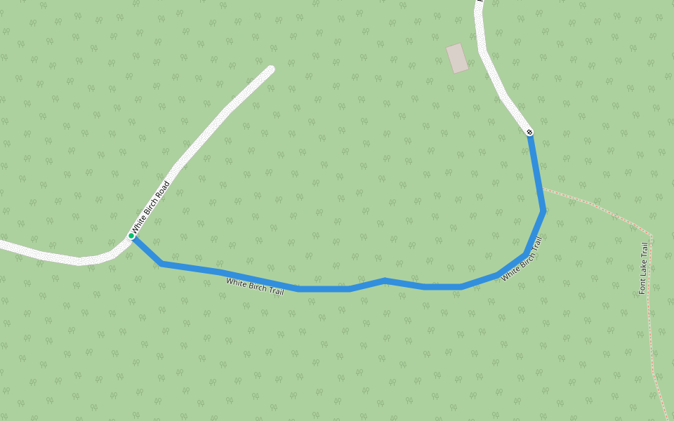 White Birch Trail walking route map in Beaver Island