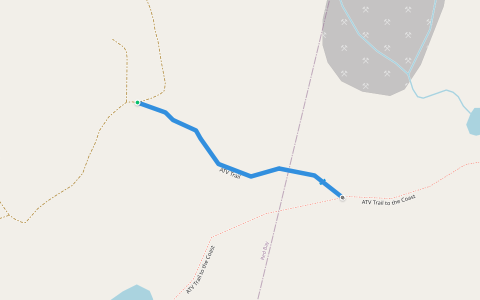 ATV Trail walking route map in Red Bay