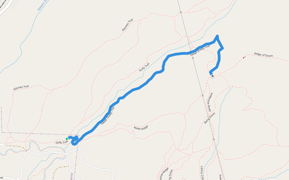 Sweet Shady Trail walking route map in Paonia