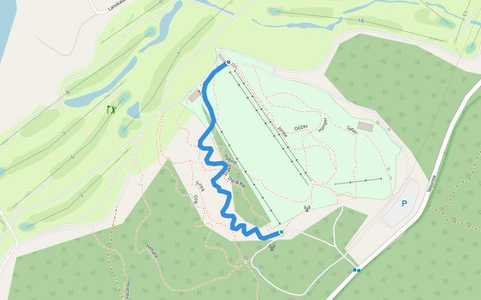 Snake walking route map in Mathildedal