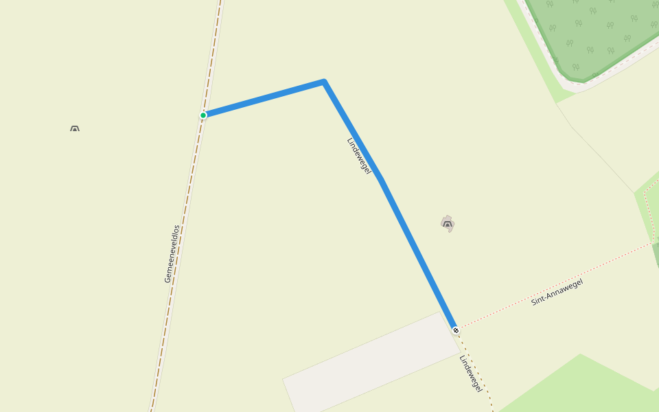 Lindewegel walking route map in Oosterzele