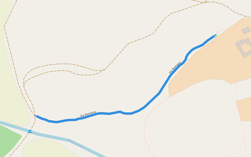 Vía Romana walking route map in Villarrobledo