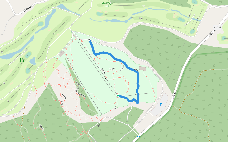 Safari walking route map in Mathildedal