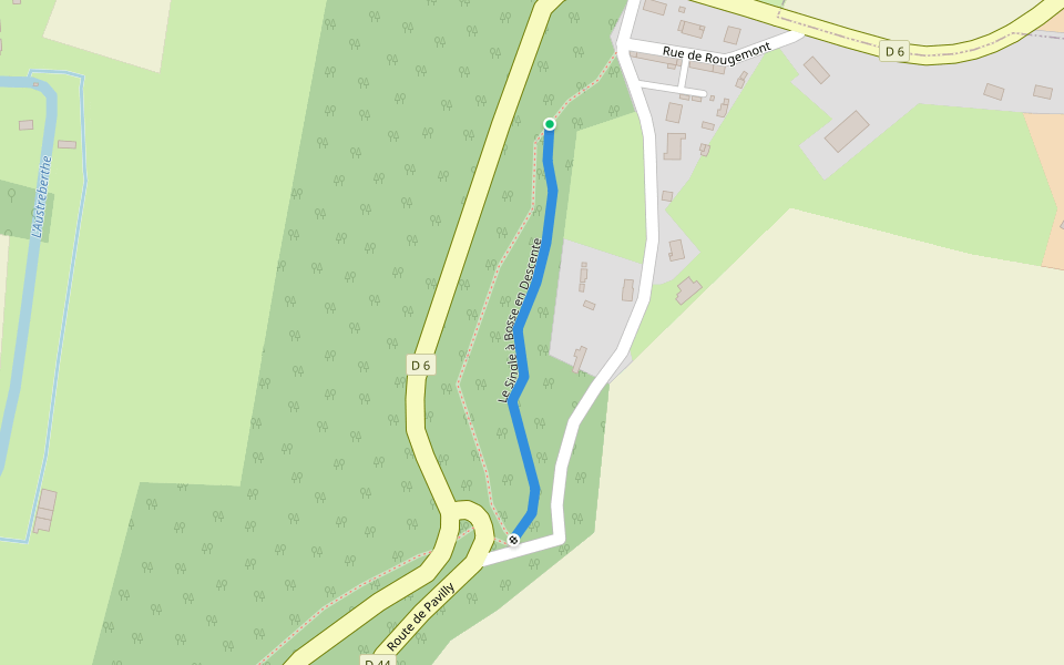 Le single a bosse en descente walking route map in Pavilly