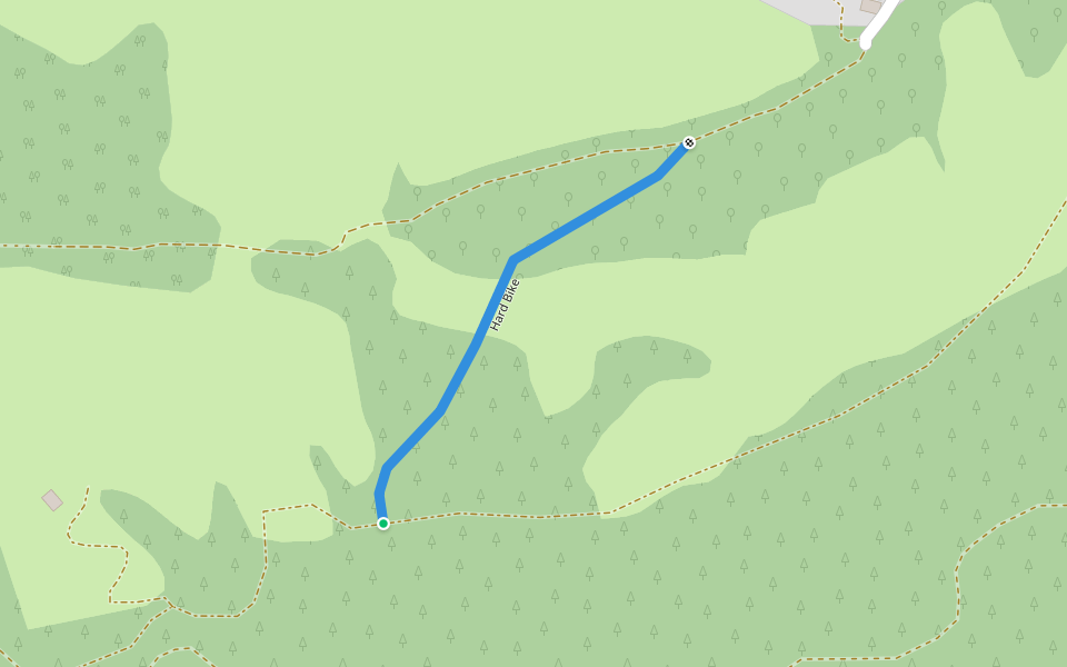 Hard Bike walking route map in Escunhau