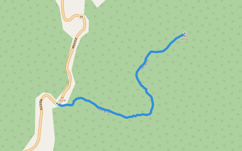서화산 등산로 walking route map in Uljin