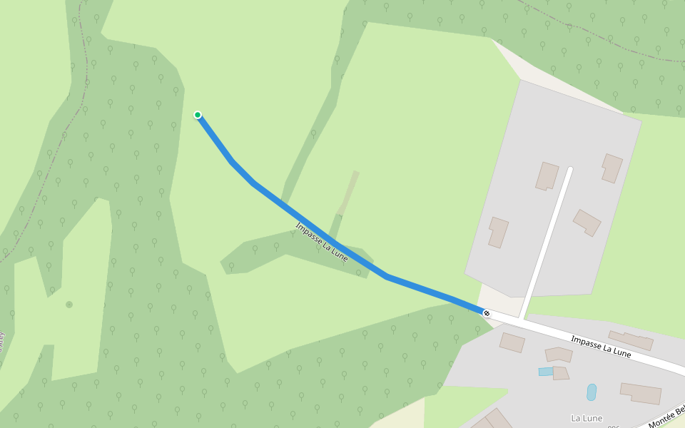 Impasse La Lune walking route map in Les Côtes-d'Arey