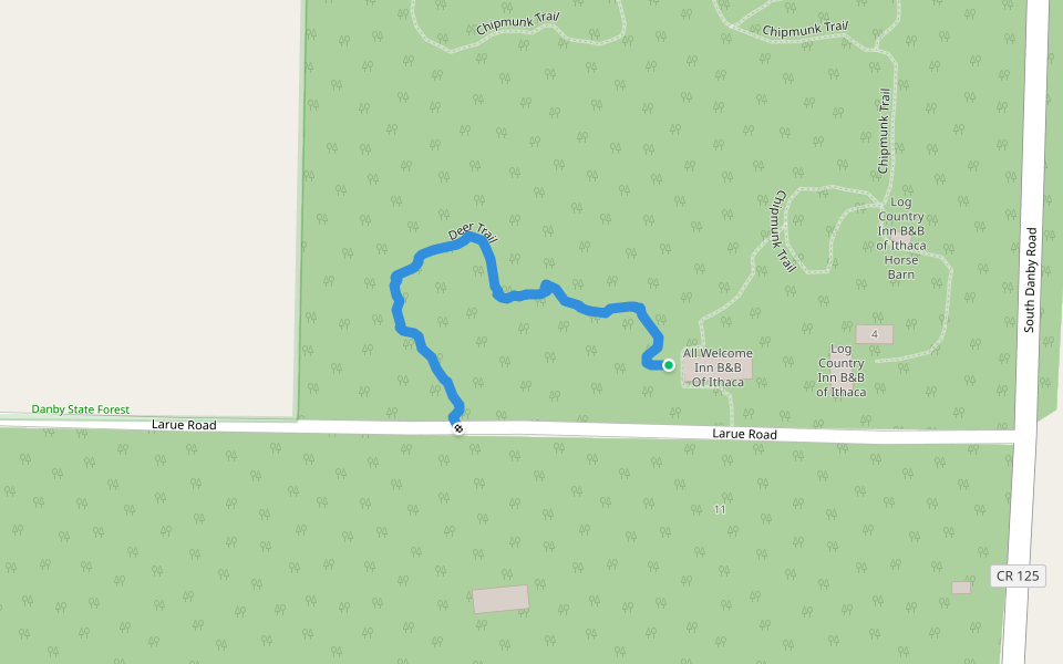 Deer Trail walking route map in Spencer