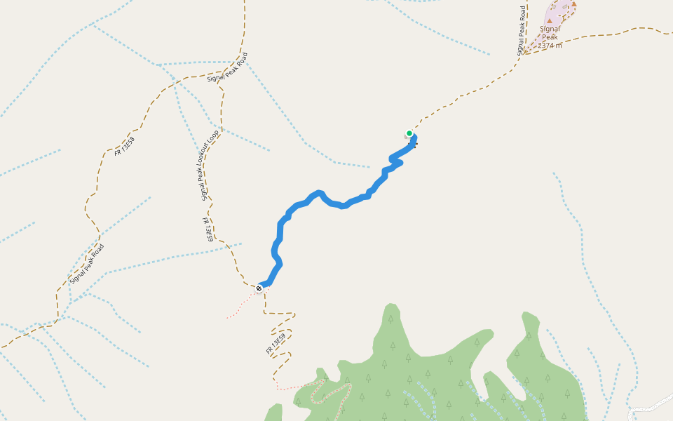 Signal Lookout Trail walking route map in Cisco Grove