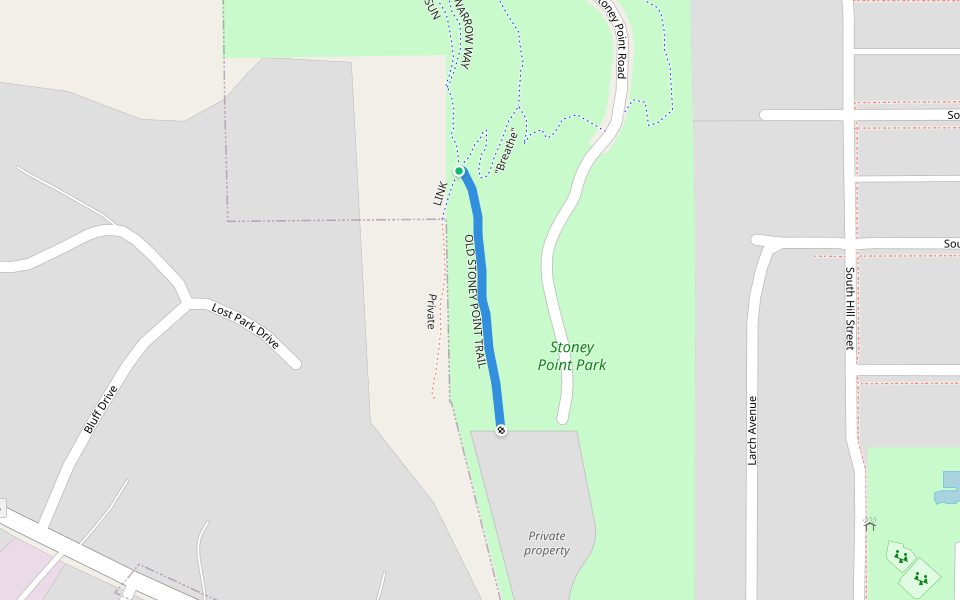 OLD STONEY POINT TRAIL walking route map in La Crescent