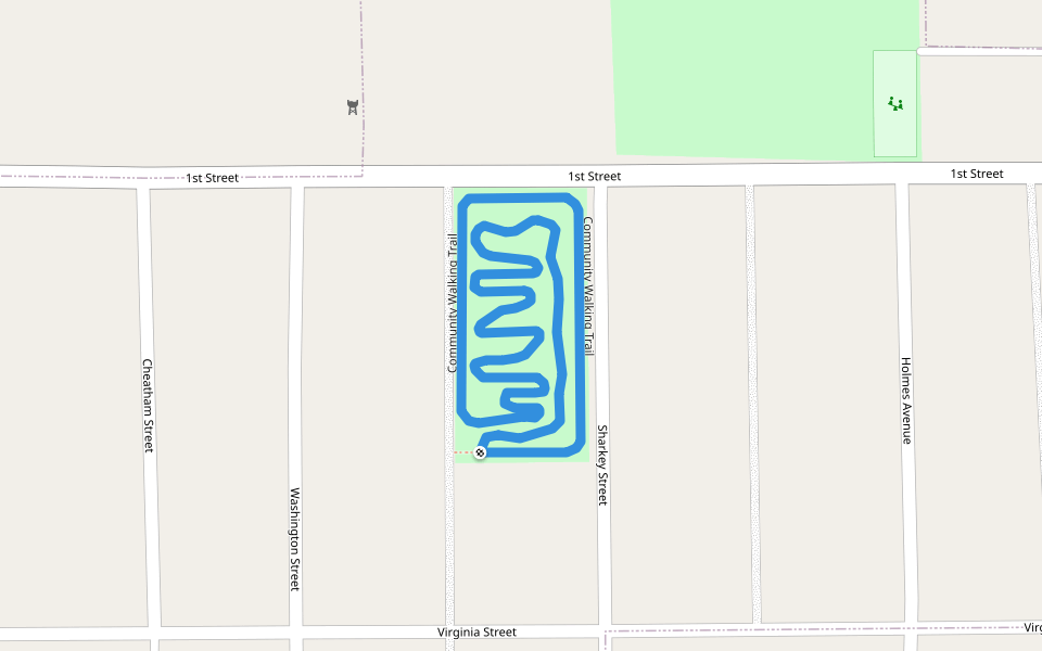 Community Walking Trail walking route map in Belzoni