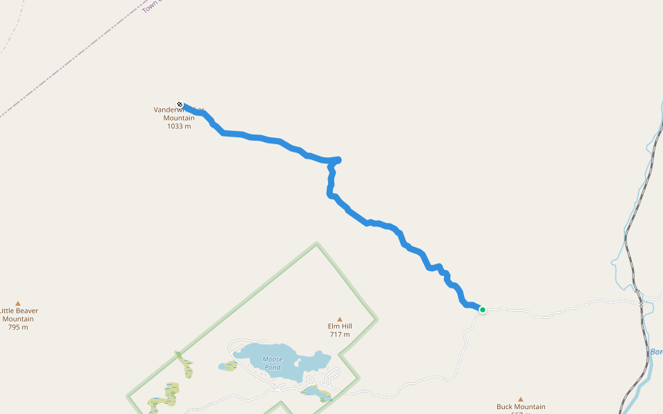 Vanderwhacker Trail walking route map in Minerva