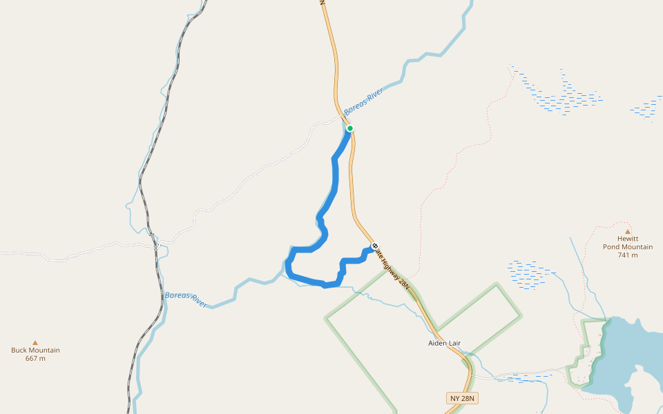Boreas Loop Trail walking route map in Minerva