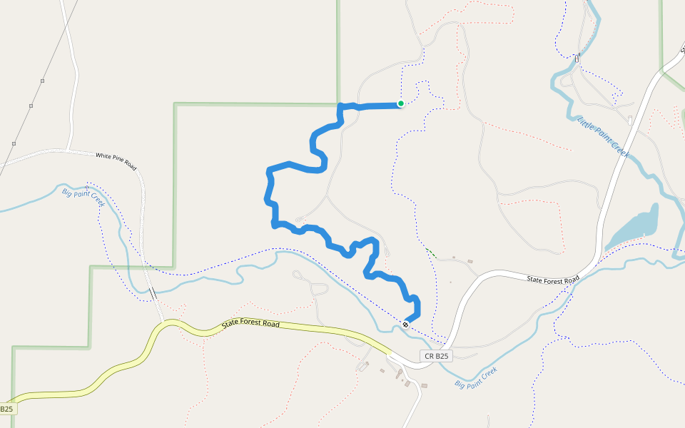Bluff walking route map in Harpers Ferry