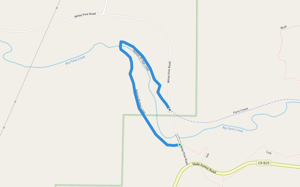 Nelson Bridge Loop walking route map in Harpers Ferry