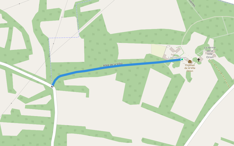 Allée de la Villio walking route map in La Gacilly