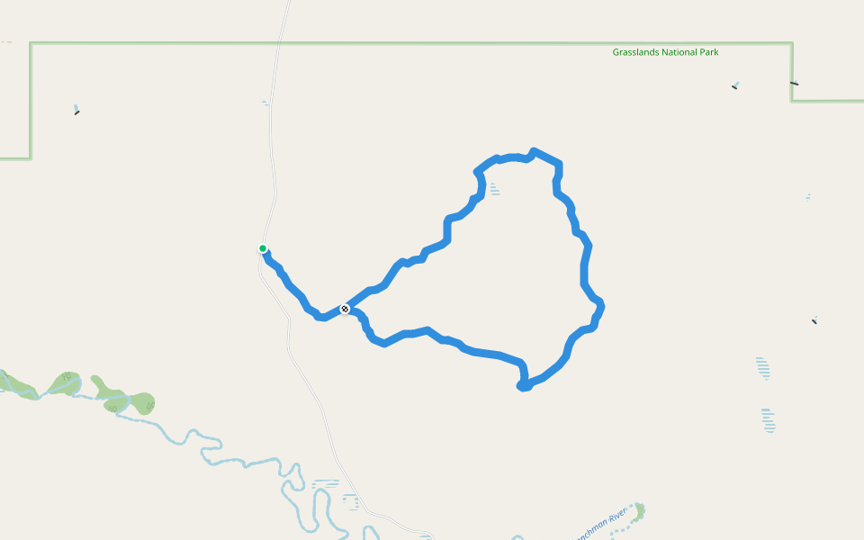 Timberguch Trail walking route map in Val Marie