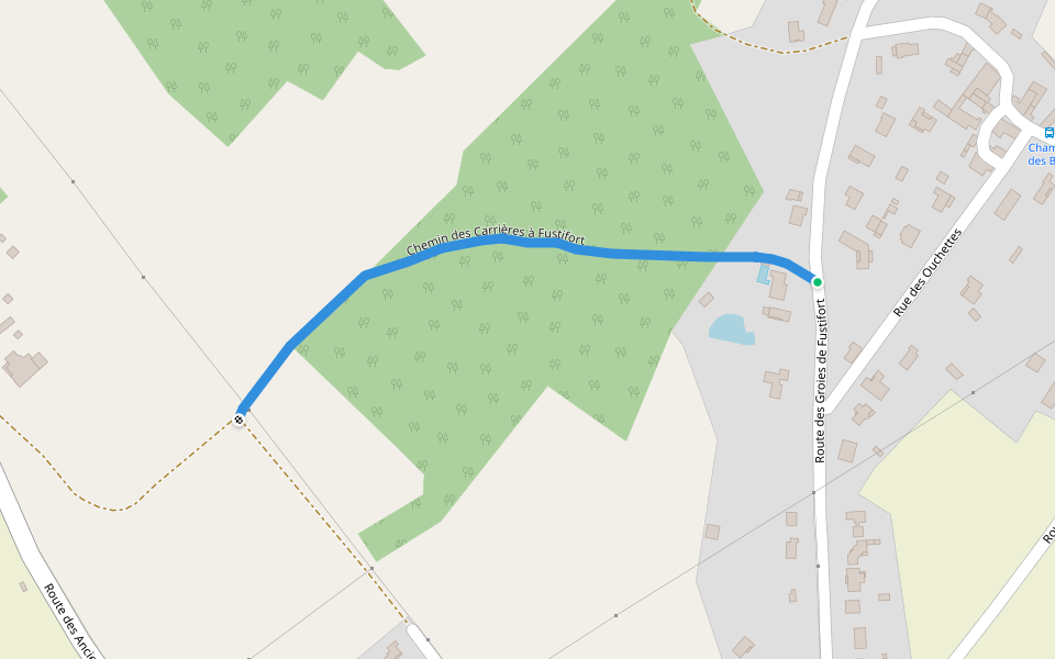 Chemin des Carrières à Fustifort walking route map in Roullet-Saint-Estèphe