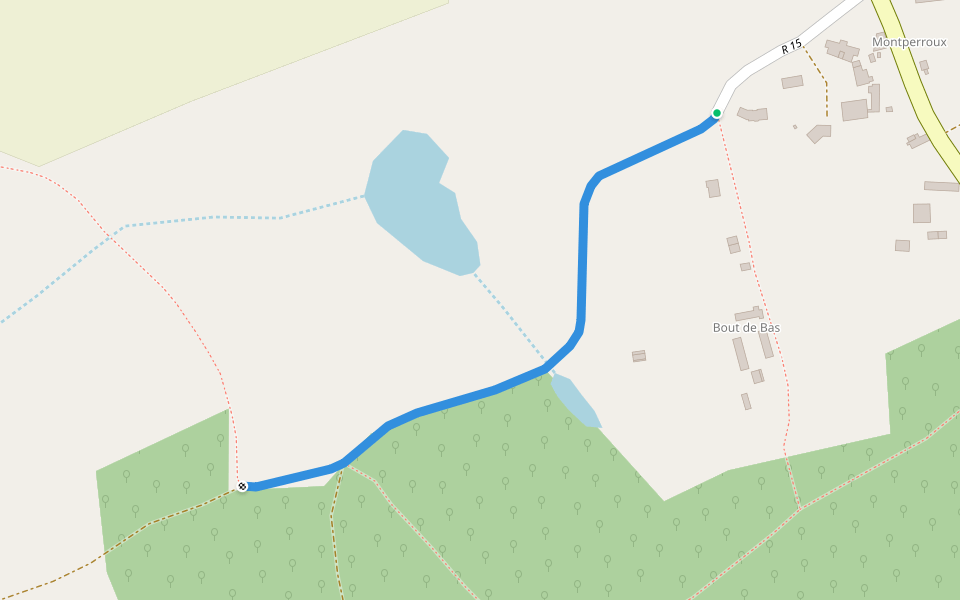 Chemin Rural n°15 walking route map in Essay
