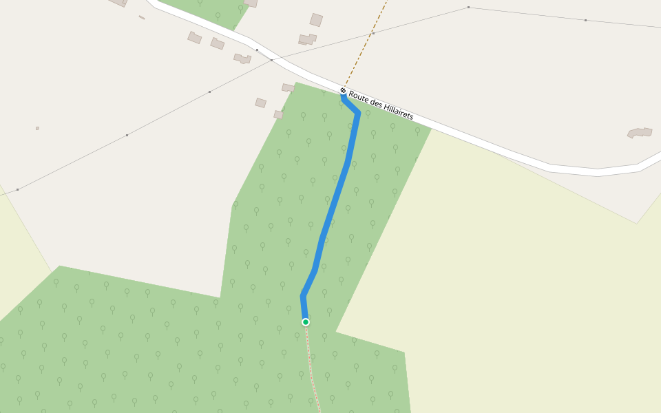 Chemin Rural N° 11 walking route map in Saint-Simon-de-Bordes