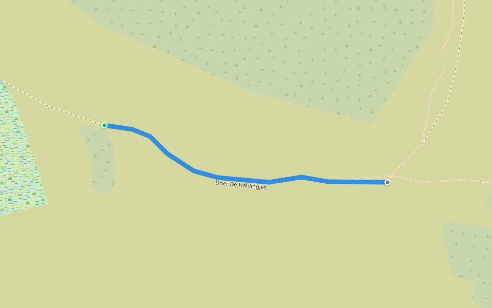 Doer De Hahlingjes walking route map in Borkum