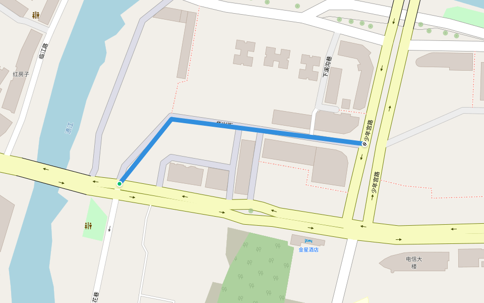 华兴街 walking route map in Ya An Shi