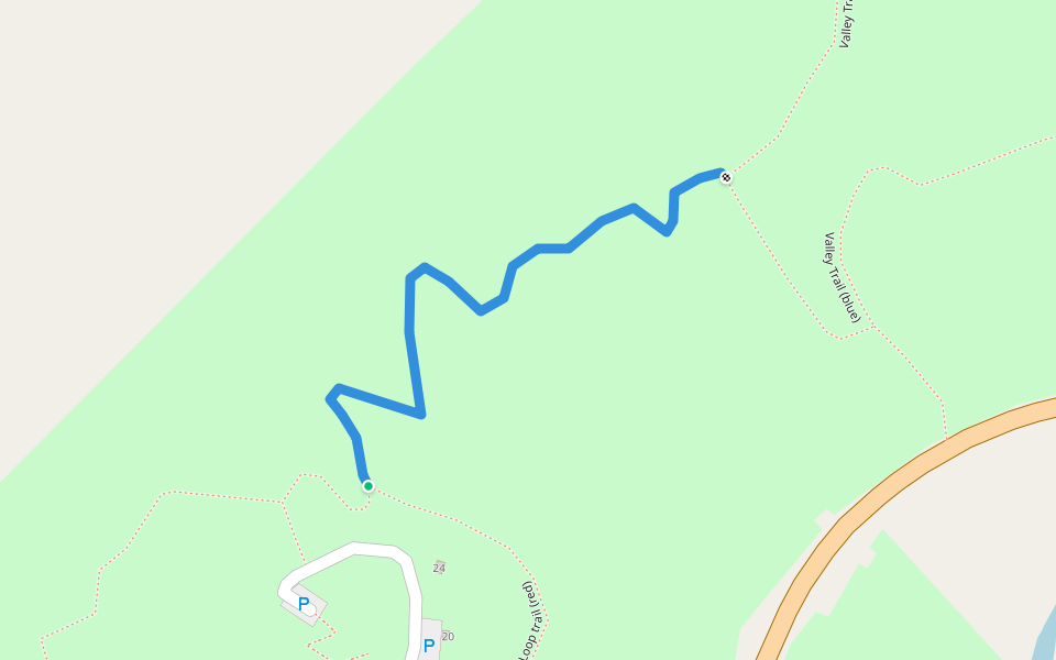 Creek Crossing trail (yellow) walking route map in Hoosick Falls