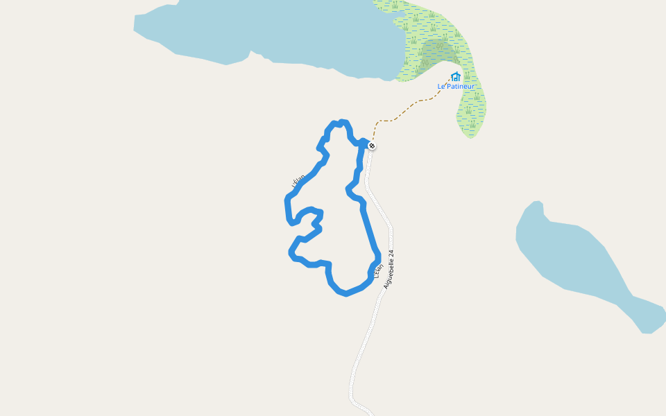 L'Élan walking route map in Rouyn-Noranda