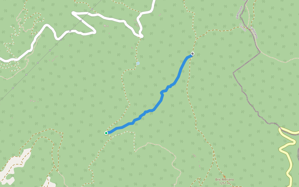 Via diretta - Monte spinarda walking route map in Garessio