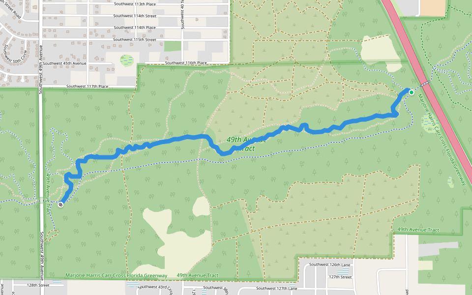 New Years walking route map in Ocala