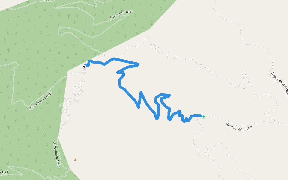 Upper Hidden Valley Trail walking route map in Morrison