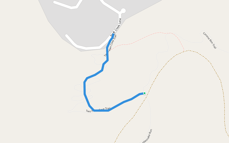 Two Fawn Cove Trail walking route map in Morrison