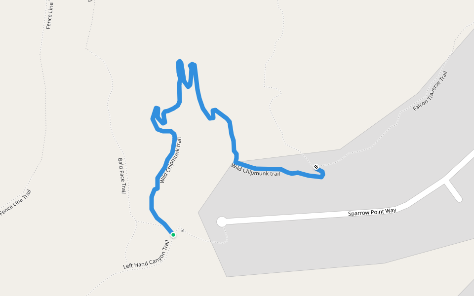 Wild Chipmunk trail walking route map in Morrison