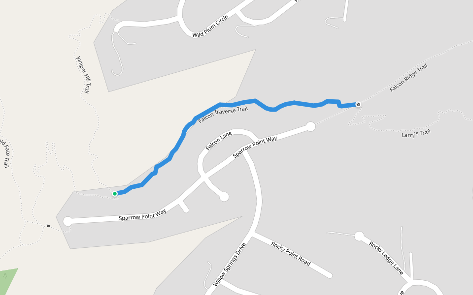 Falcon Traverse Trail walking route map in Morrison