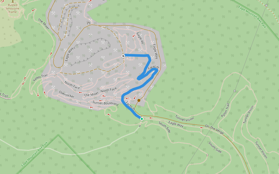 FaceLift walking route map in Crafers West