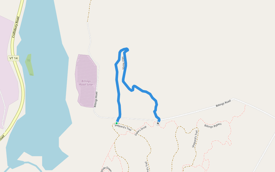 HED North walking route map in Hardwick